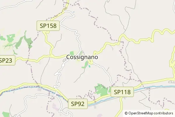 Mapa Cossignano