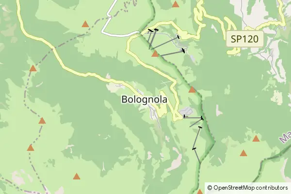 Mapa Bolognola