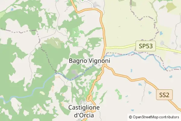 Mapa Bagno Vignoni