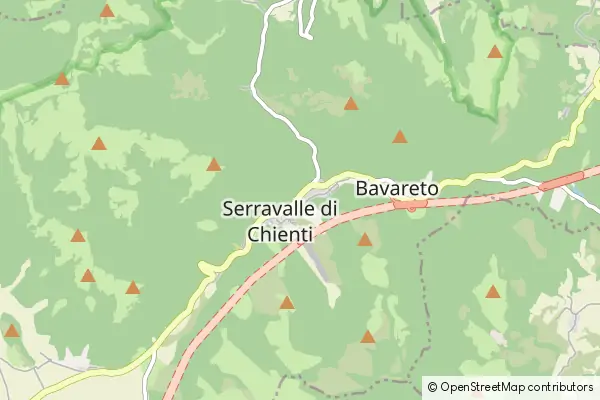 Mapa Serravalle di Chienti