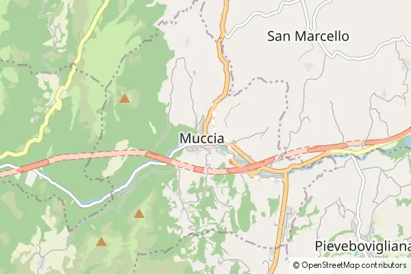 Mapa Muccia