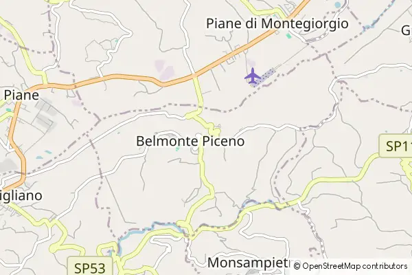 Mapa Belmonte Piceno