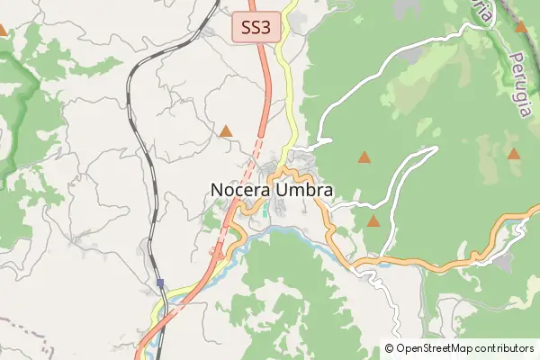 Mapa Nocera Umbra