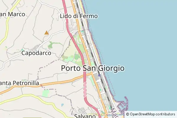 Mapa Porto San Giorgio