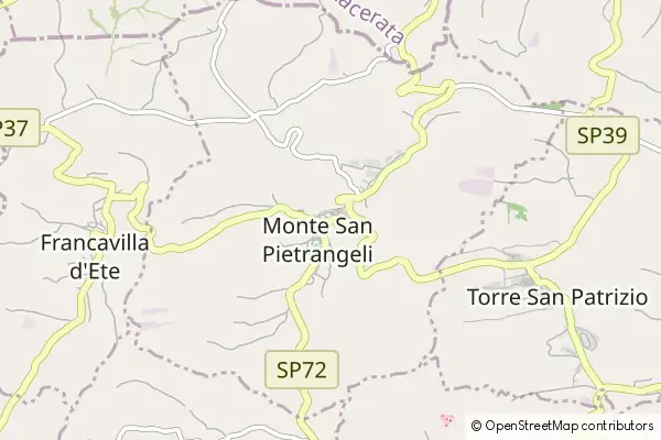 Mapa Monte San Pietrangeli