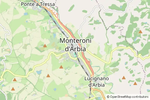 Mapa Monteroni d'Arbia