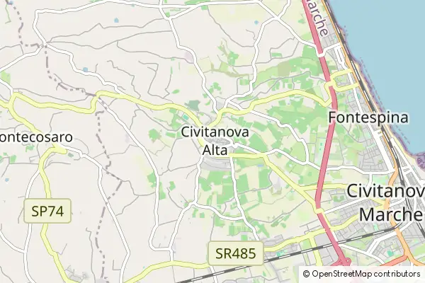 Mapa Civitanova Alta