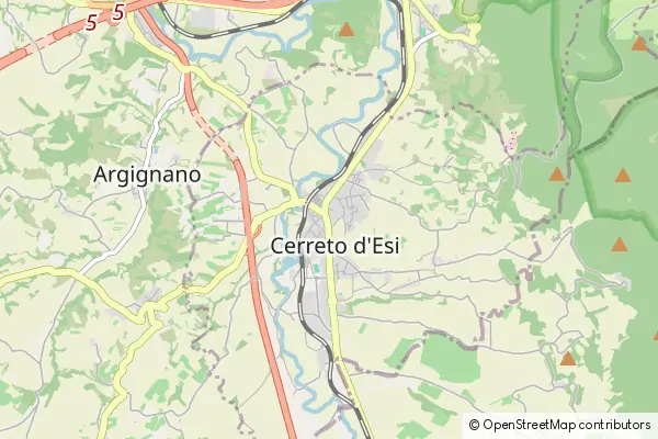 Mapa Cerreto d'Esi