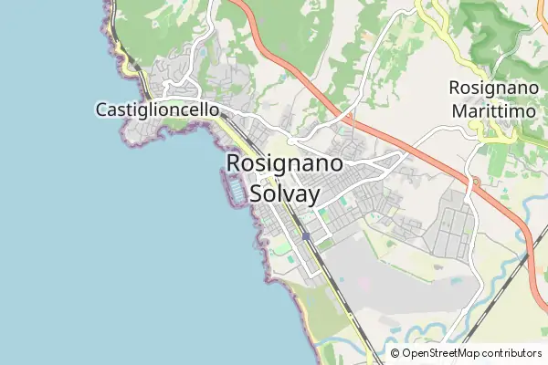 Mapa Rosignano Solvay