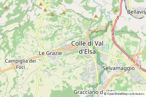 Mapa Colle di Val d'Elsa