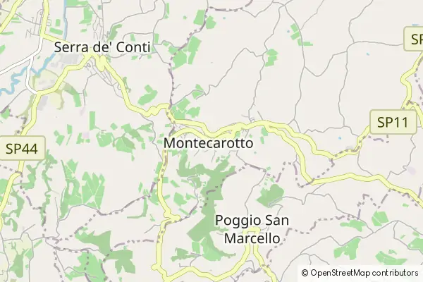 Mapa Montecarotto