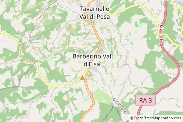 Mapa Barberino Val d'Elsa