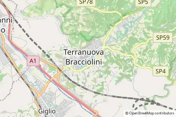 Mapa Terranuova Bracciolini