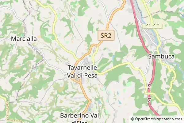 Mapa Tavarnelle Val di Pesa