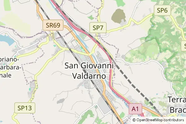 Mapa San Giovanni Valdarno