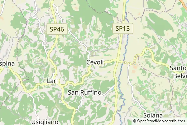 Mapa Cevoli di Lari