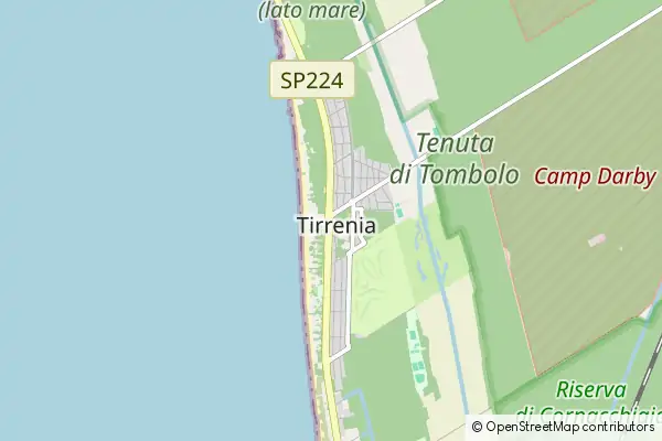 Mapa Tirrenia