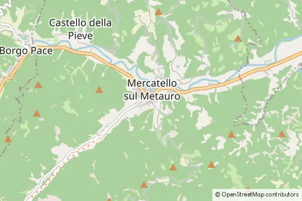 Mapa Mercatello sul Metauro