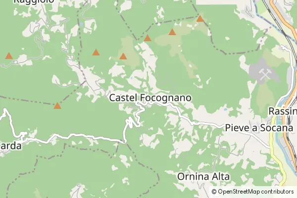 Mapa Castel Focognano