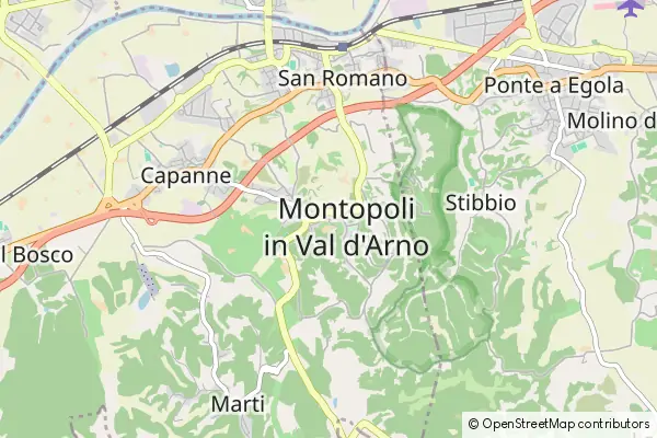 Mapa Montopoli in Val d'Arno