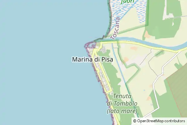 Mapa Marina di Pisa