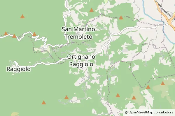 Mapa Ortignano Raggiolo