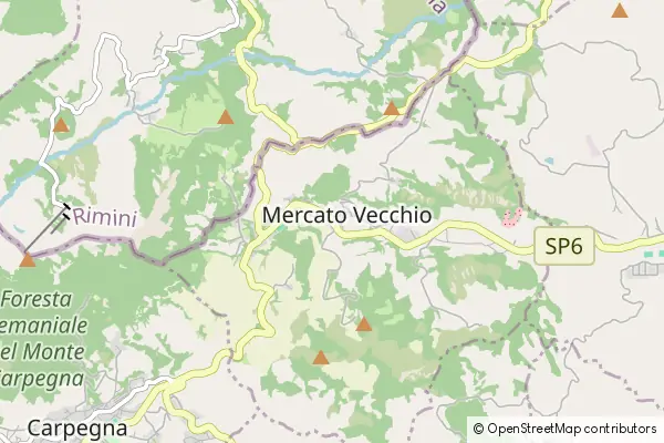 Mapa Pietrarubbia