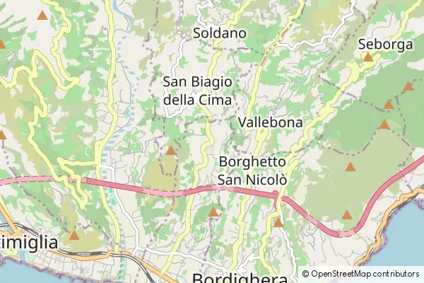 Mapa Vallecrosia