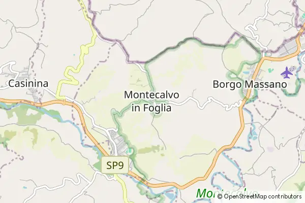 Mapa Montecalvo in Foglia