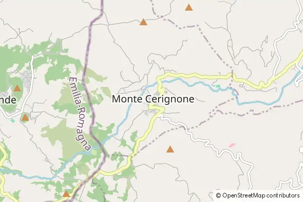 Mapa Monte Cerignone