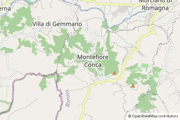 Mapa Montefiore Conca