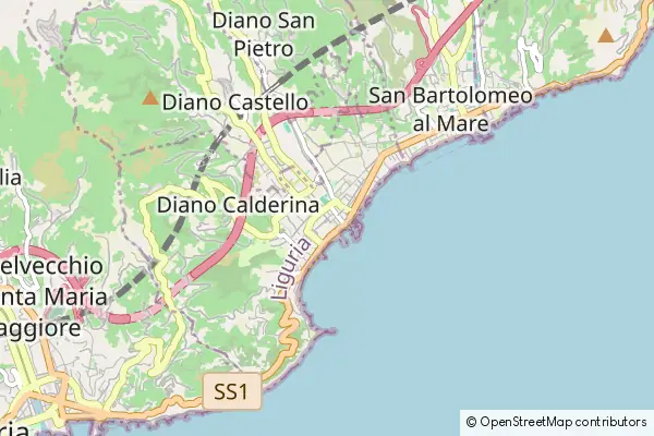 Mapa Diano Marina