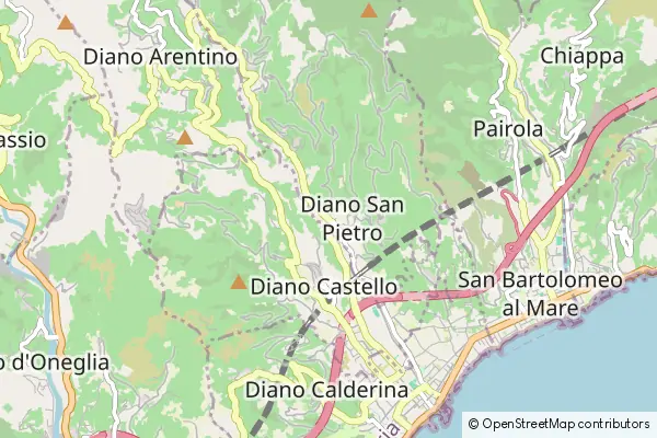 Mapa Diano San Pietro