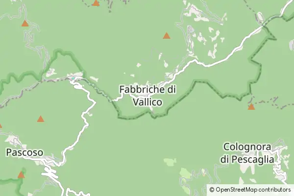 Mapa Fabbriche di Vergemoli