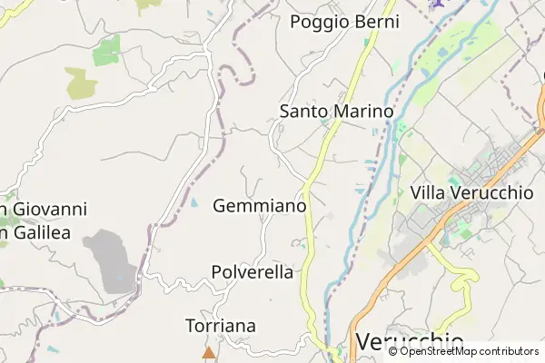 Mapa Poggio Torriana