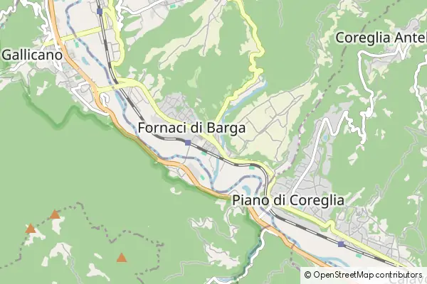 Mapa Fornaci di Barga