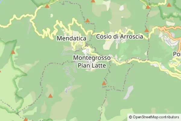 Mapa Montegrosso Pian Latte