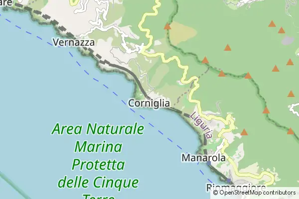 Mapa Corniglia