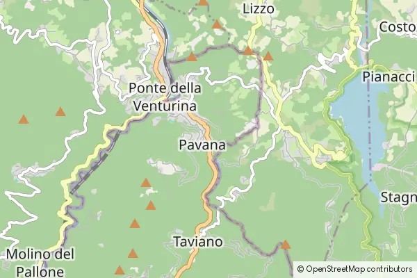 Mapa Pavana