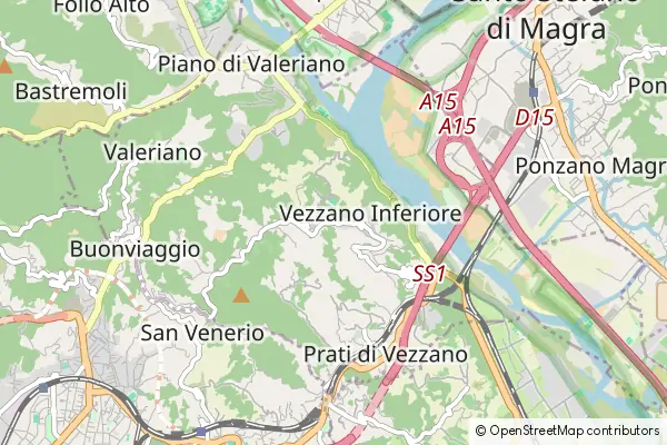 Mapa Vezzano Ligure