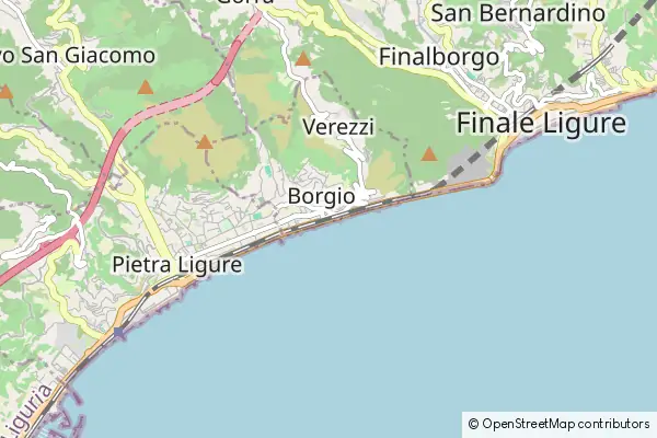 Mapa Borgio Verezzi