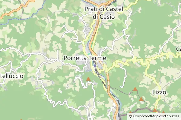 Mapa Porretta Terme