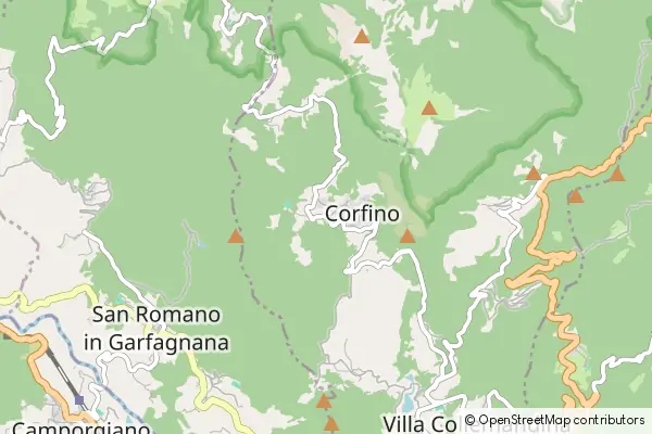 Mapa Corfino