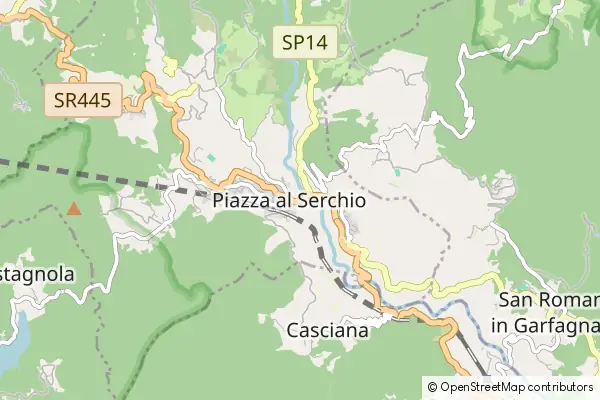 Mapa Piazza al Serchio