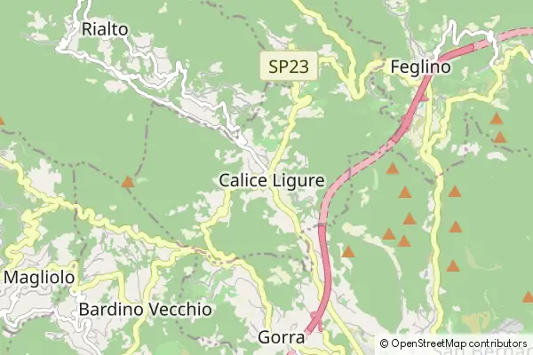 Mapa Calice Ligure