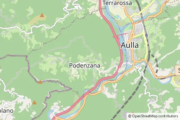 Mapa Podenzana