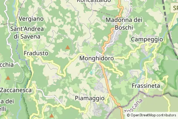 Mapa Monghidoro