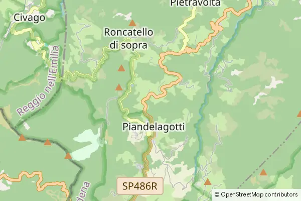 Mapa Piandelagotti