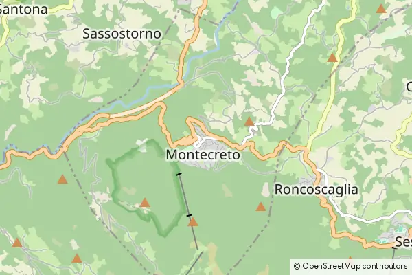 Mapa Montecreto