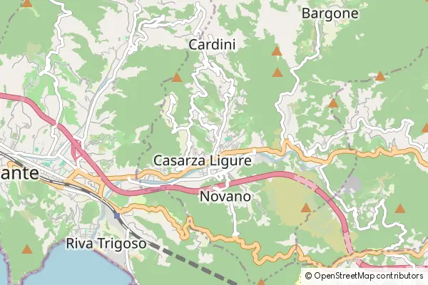 Mapa Casarza Ligure